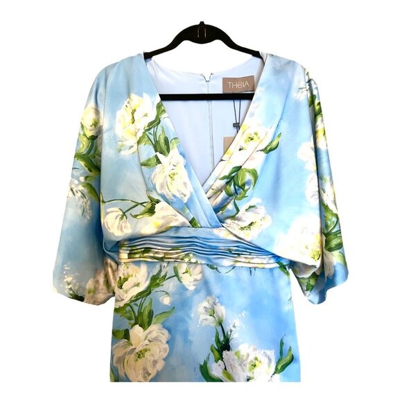 😮NWT - THEIA Couture - Liana Printed Kimono Dress - SZ 6 - Cocktail/Prom/Formal - Picture 8 of 12